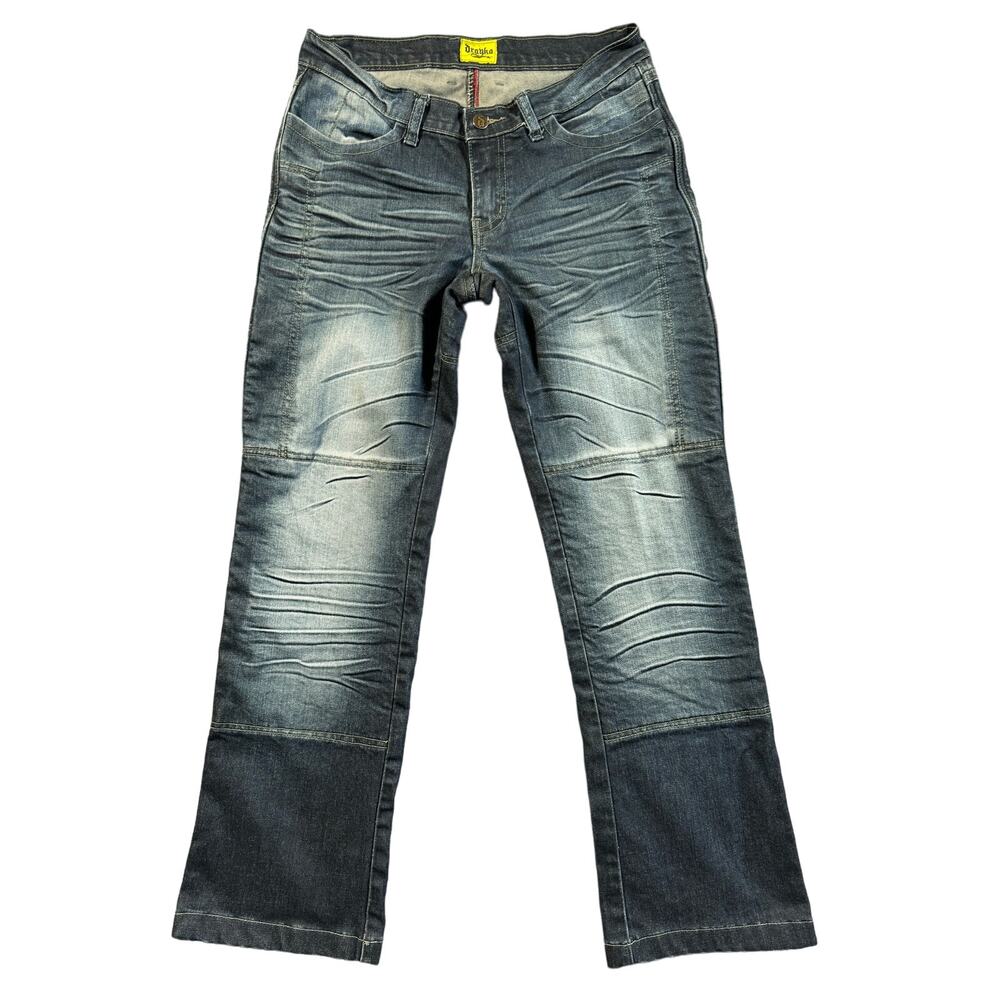 Drayko Motorcycle Jeans Kevlar Lined Women's size 10 (30x29) Bootcut Stretch